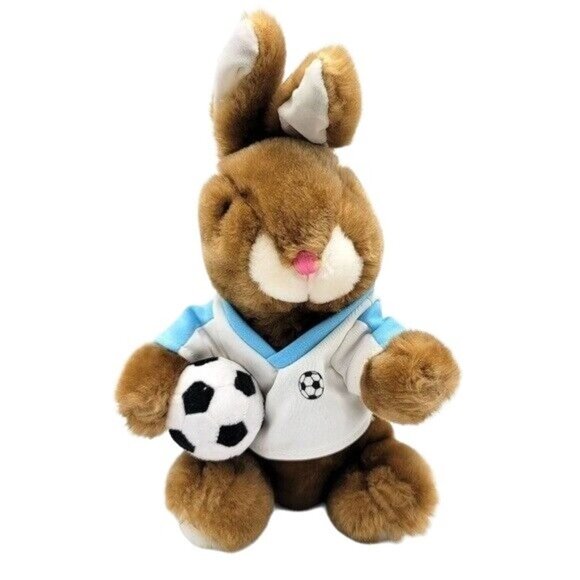 Dan Dee Sports Bunny Rabbit Plush Spring Soccer Ball Baseball Easter Lot of 2 - Picture 2 of 14